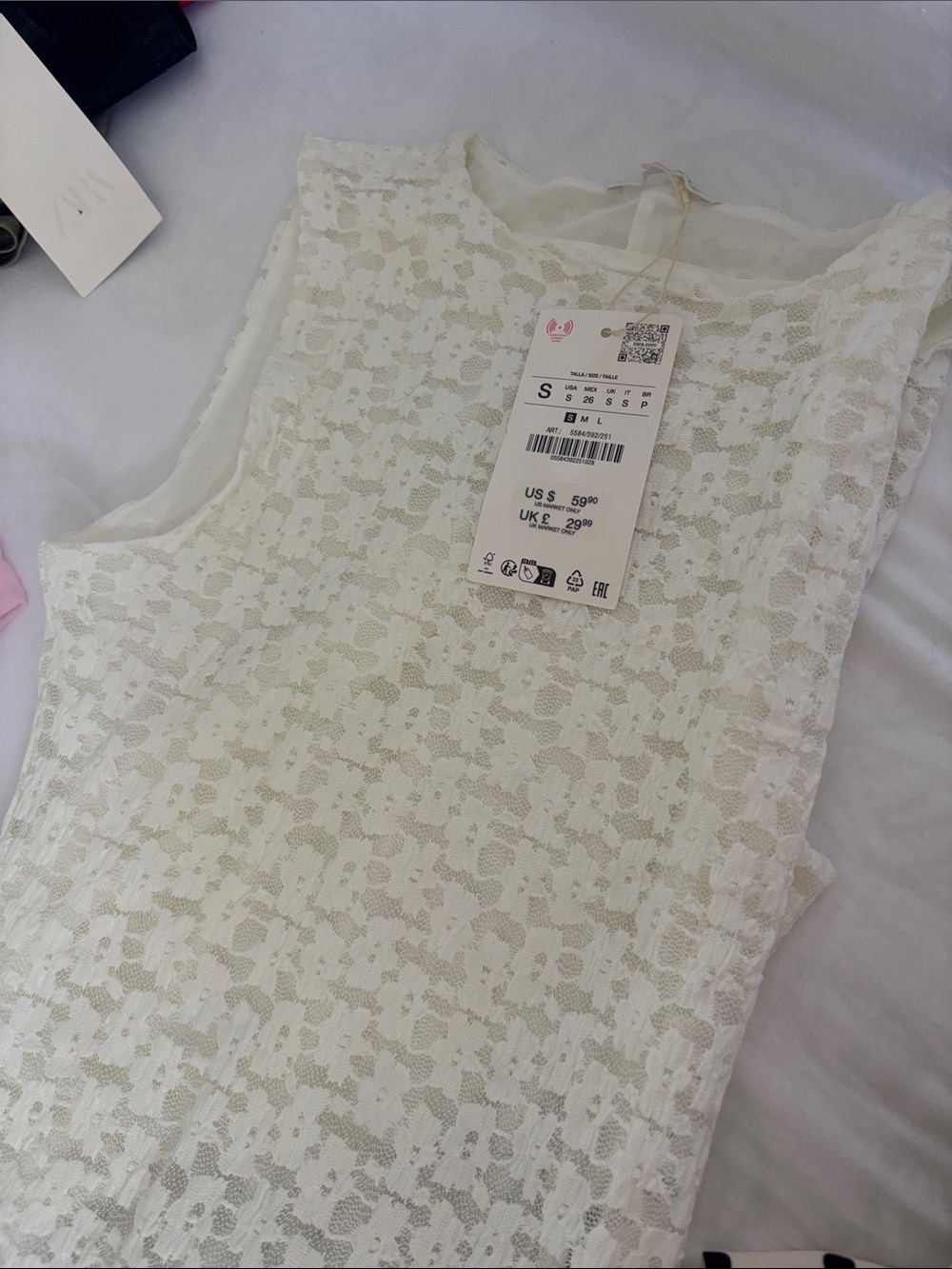 Zara White Lace Maxi Dress - Picture 8 of 9
